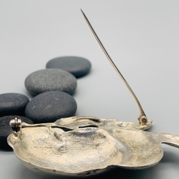 Rare Vintage Gump’s Sterling Apple Brooch G. Cini - Picture 6 of 8